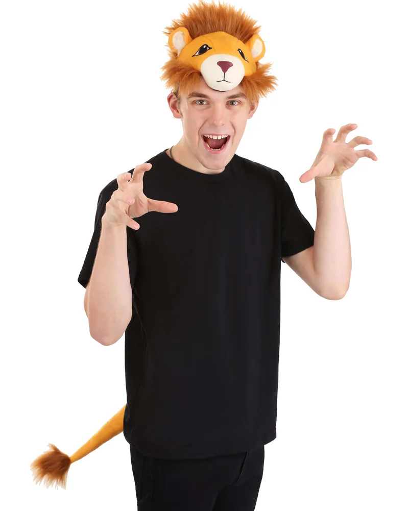 Lion Plush Headband and Tail Deluxe Set - Image 3