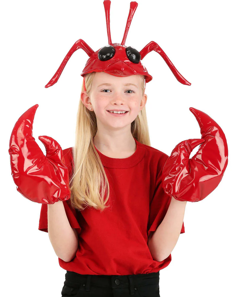Lobster Headband and Gloves Costume Deluxe Set - Image 2