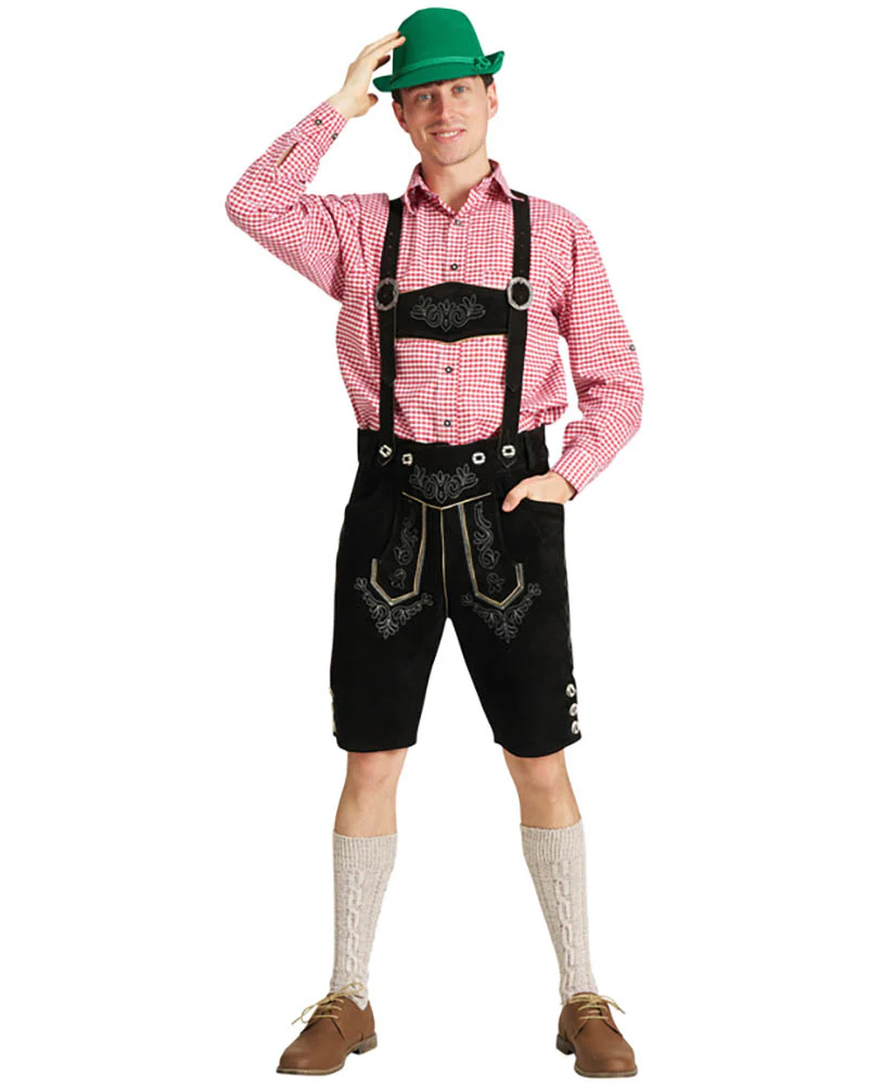Ludwig Authentic Oktoberfest Leather Lederhosen Plus Size Mens Costume - Image 4