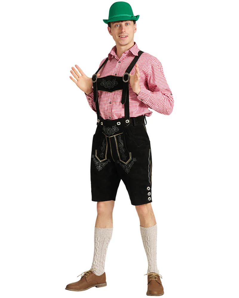 Ludwig Authentic Oktoberfest Leather Lederhosen Plus Size Mens Costume - Image 5