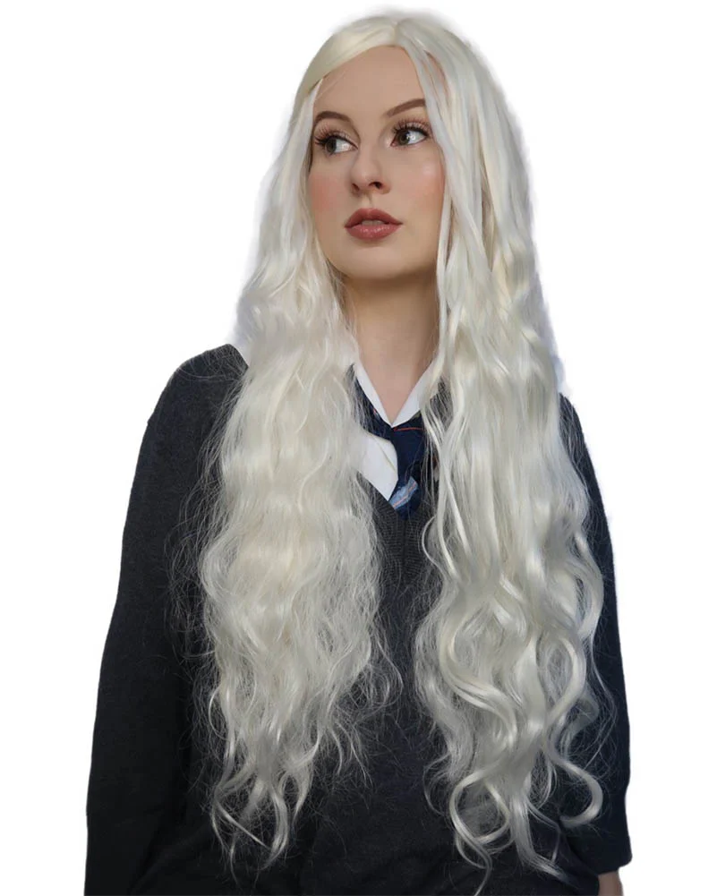 Luny Deluxe Long White Blonde Wig - Image 2