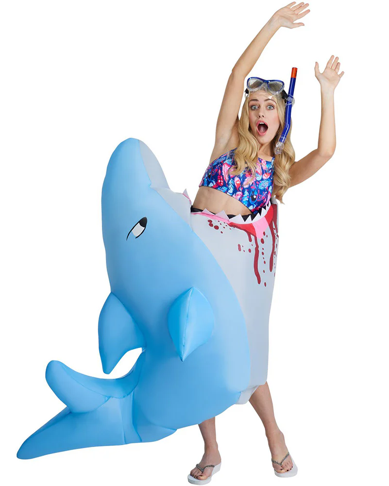 Man Eating Shark Inflatable Adult Costume - Image 2