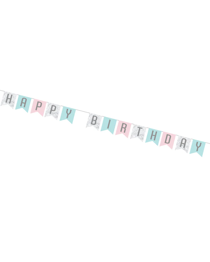 Marble Party Paper Bunting
