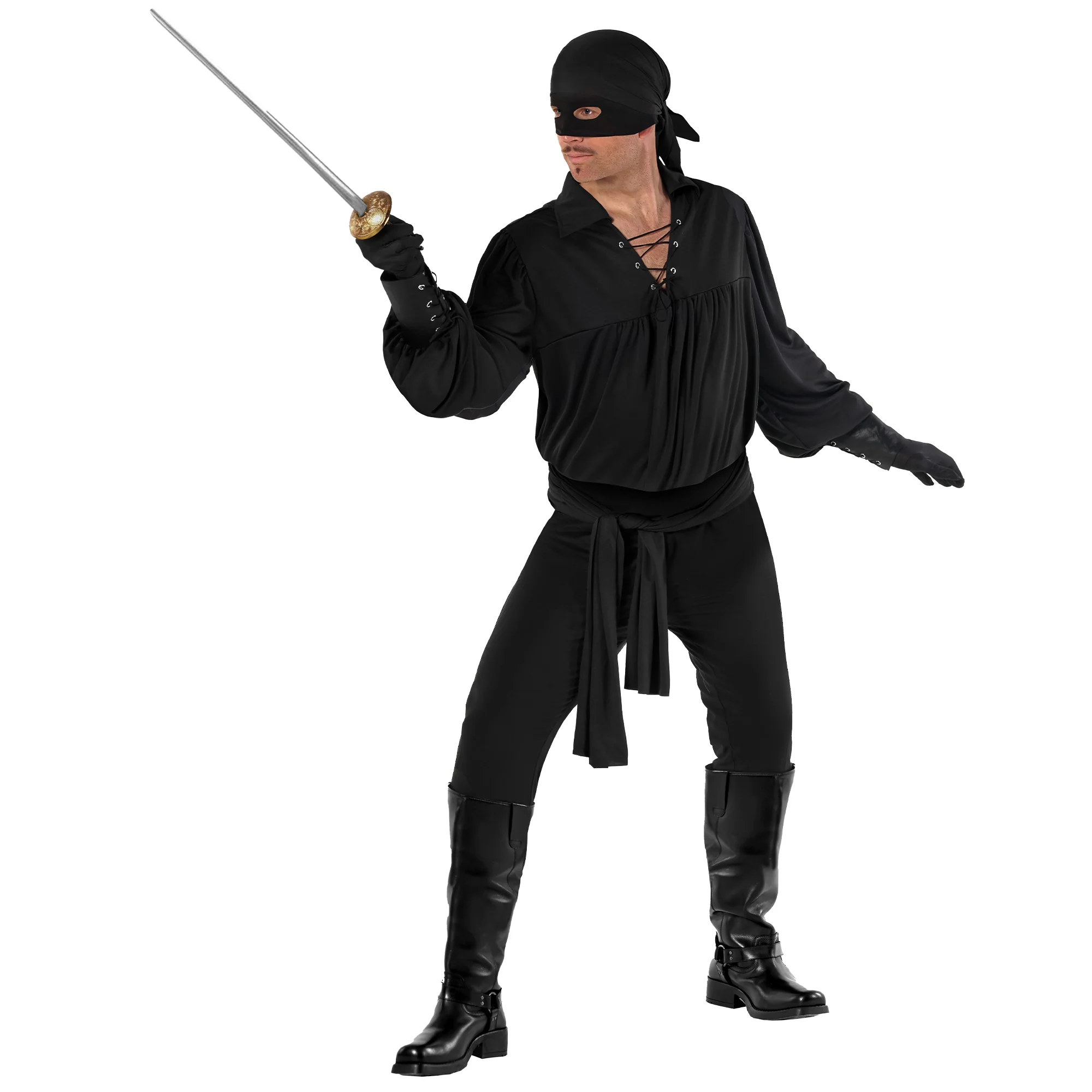 Masked Vigilante Black Mens Costume Size XXX-Large