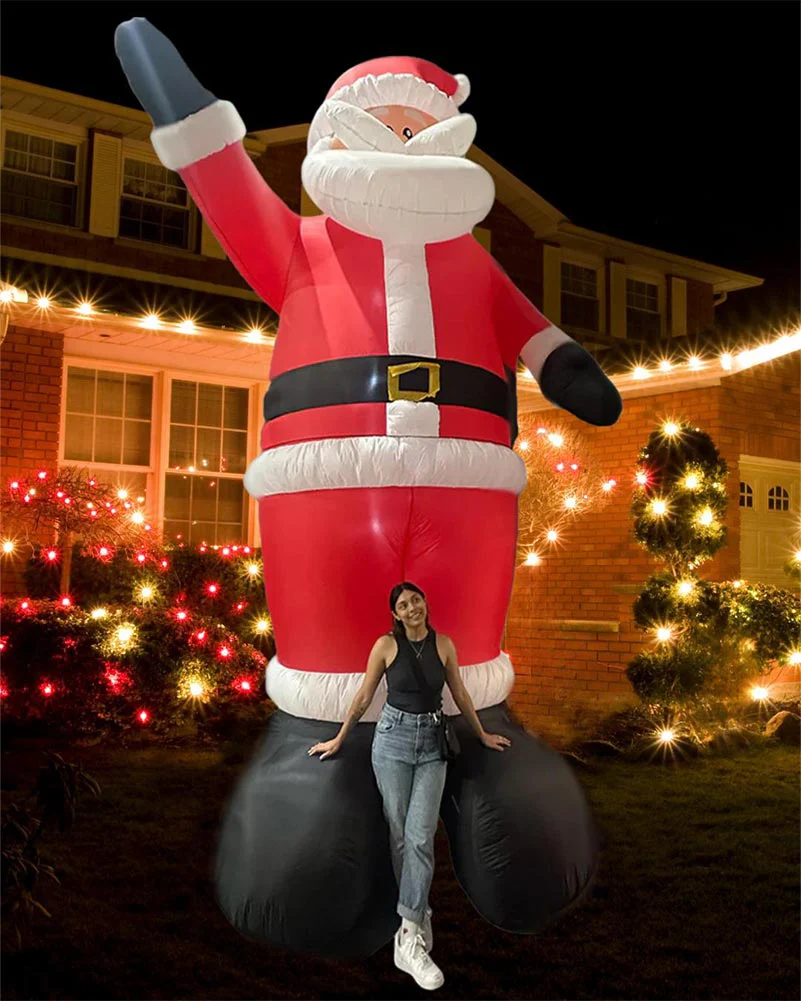 Massive Santa Waving Christmas Lawn Inflatable 5m - Image 2