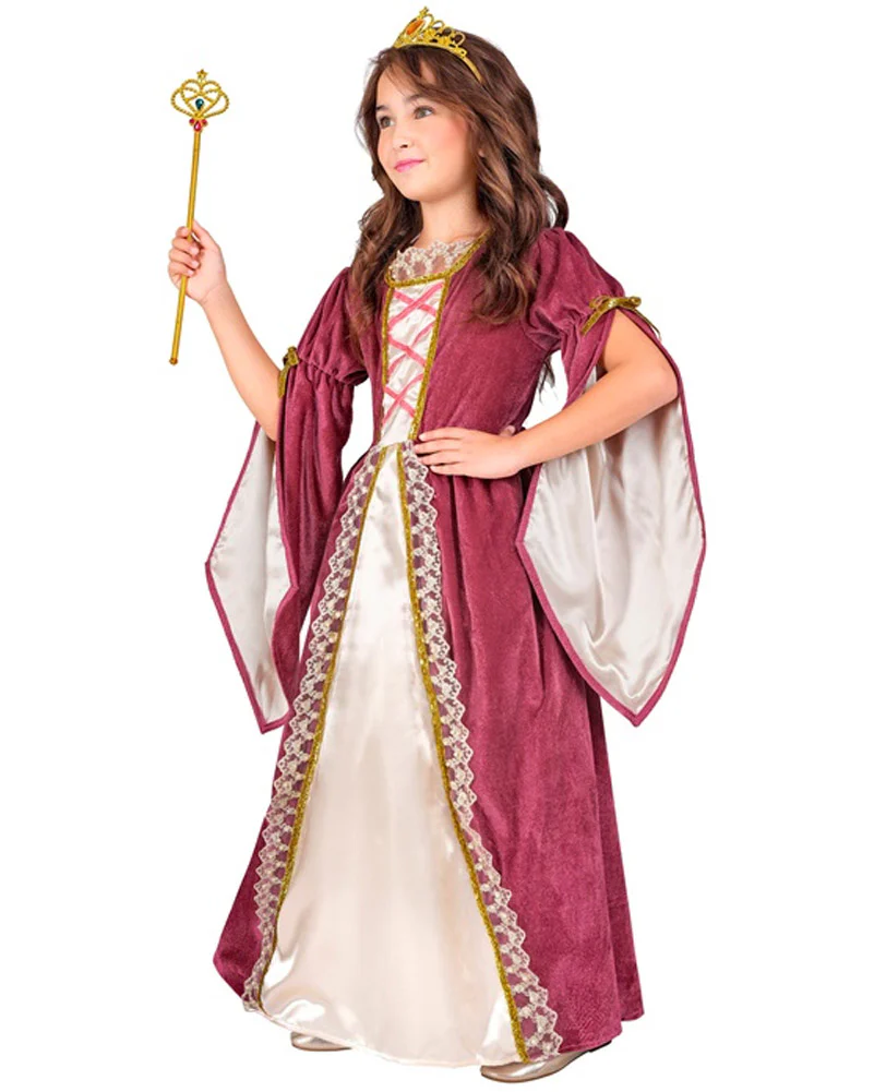 Medieval Crown Princess Girls Costume - Image 3