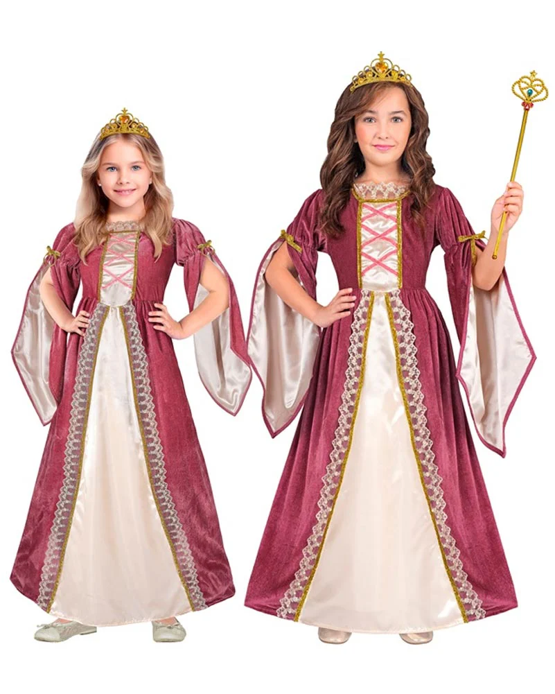 Medieval Crown Princess Girls Costume - Image 4
