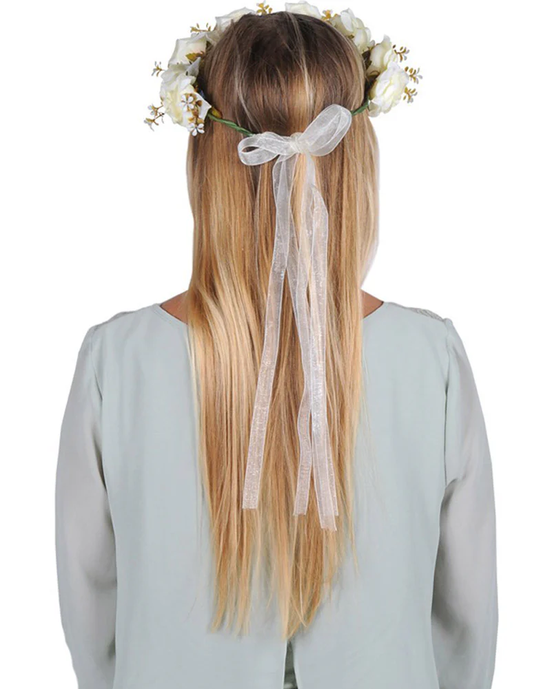 Medieval Floral White Crown - Image 2