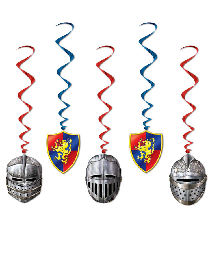 Medieval Hanging Swirl Decorations Pack of 5