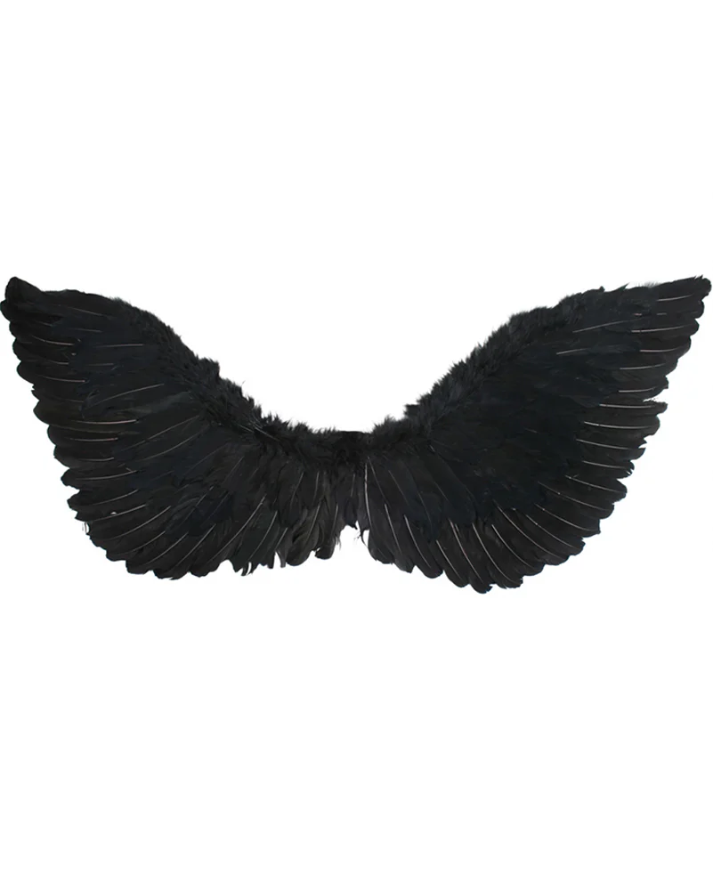 Medium Black Feather Wings - Image 2