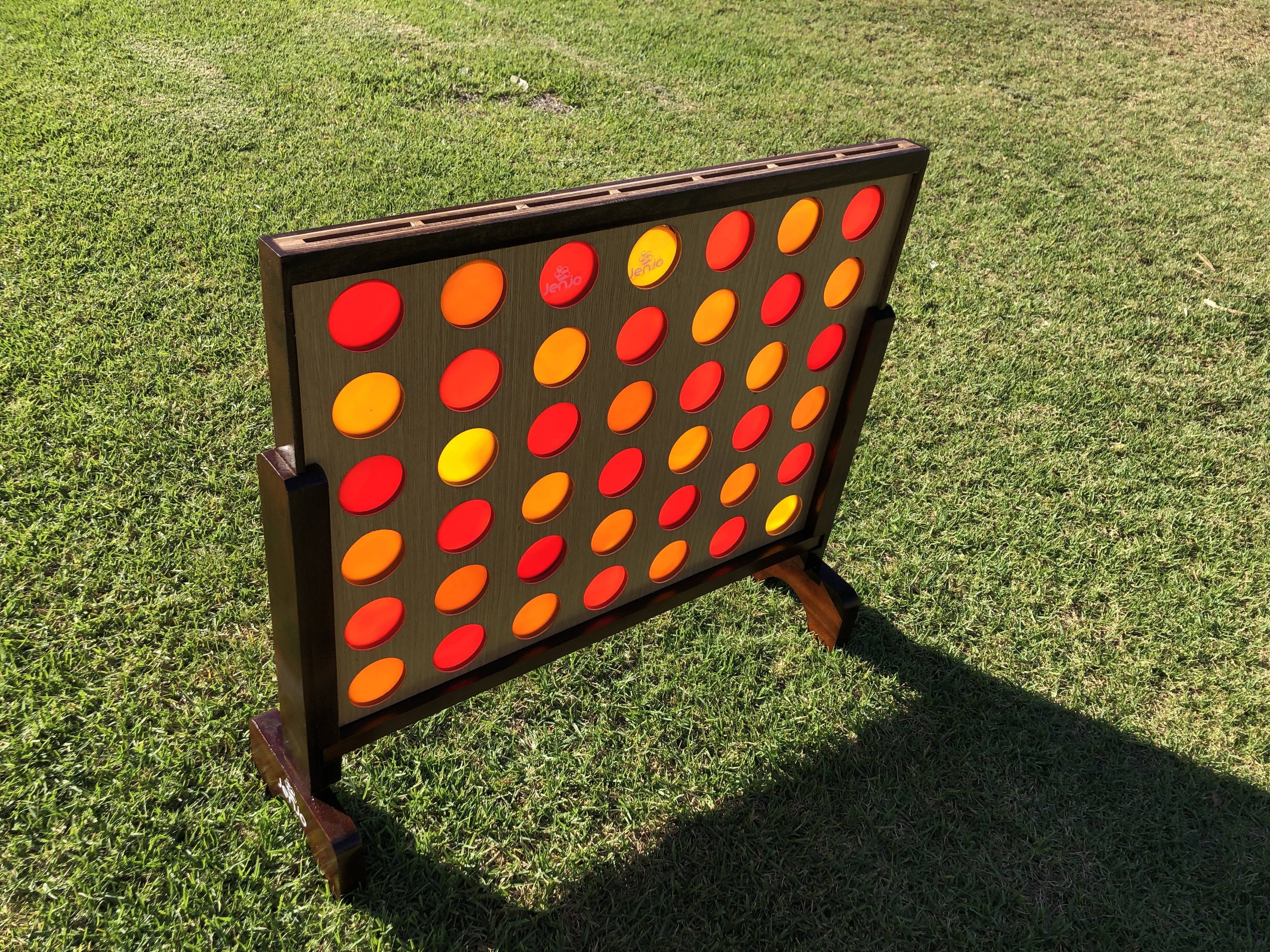 Mega4 Hardwood Connect Four In A Row Game Set 75cm - Image 4