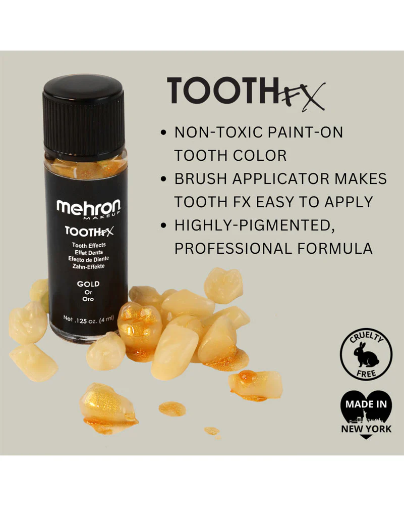 Mehron Gold Tooth Makeup 7ml - Image 4
