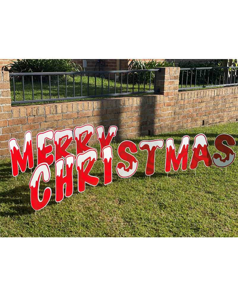 Merry Christmas Yard Letters Corflute 14 Piece - Image 3