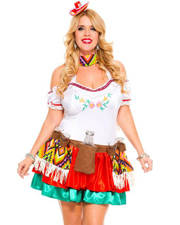 Mexican Tequila Princess Womens Plus Size Costume - Image 2