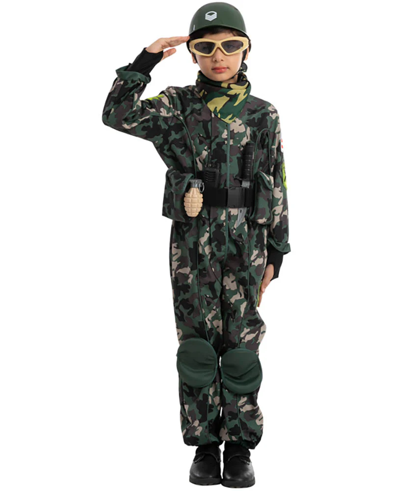 Military Deluxe Complete Kids Costume - Image 2