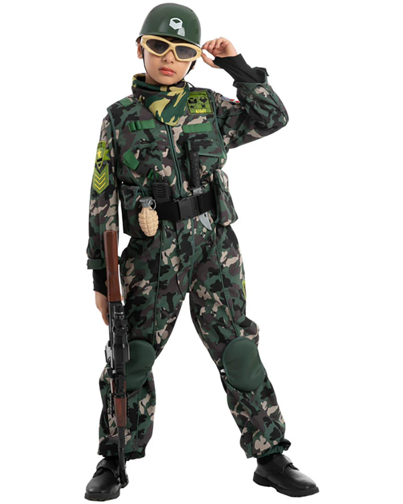 Military Deluxe Complete Kids Costume - Image 3