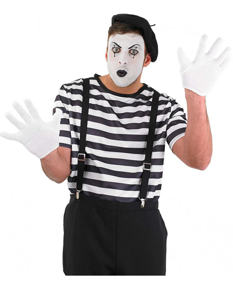 Mime Artist Mens Costume - Image 2