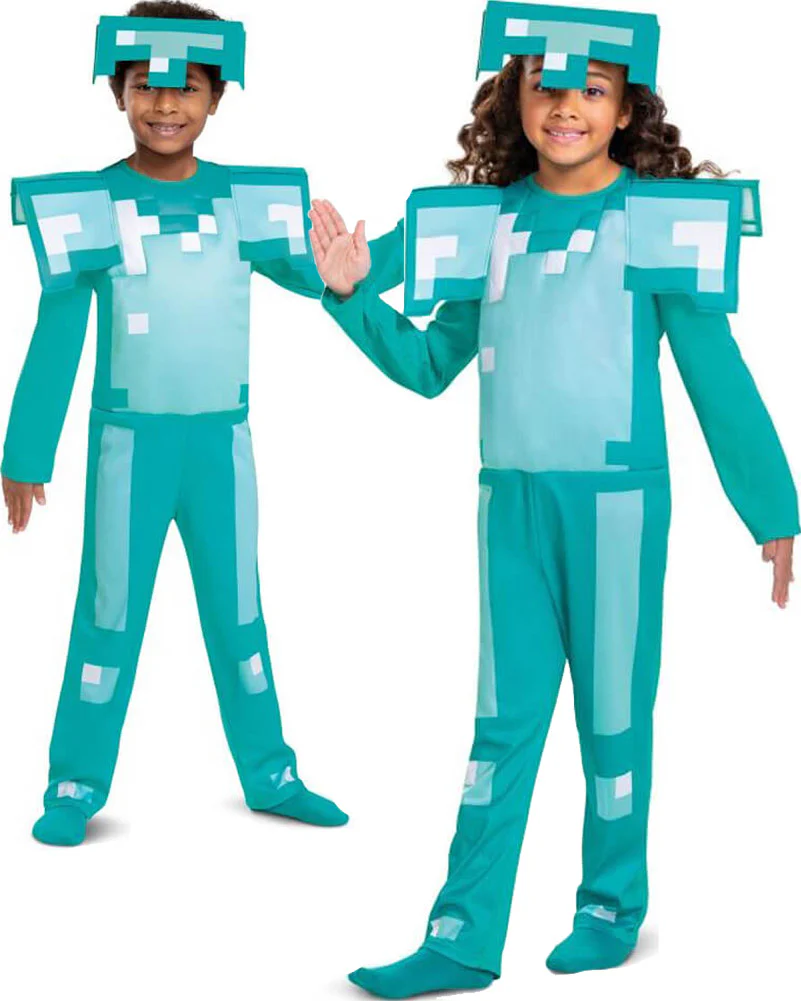 Minecraft Armor Fancy Dress Kids Costume - Image 3