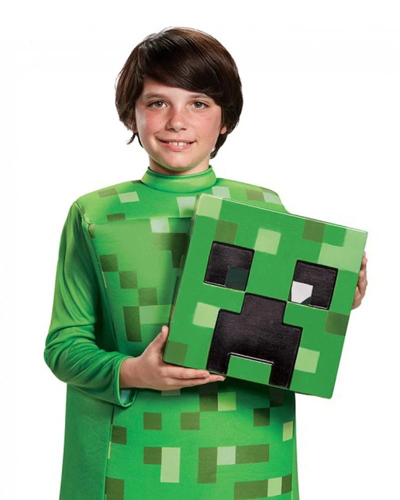 Minecraft Creeper Prestige Kids Costume - Image 2