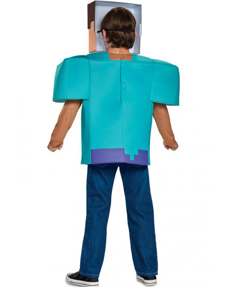 Minecraft Steve Classic Boys Costume - Image 4