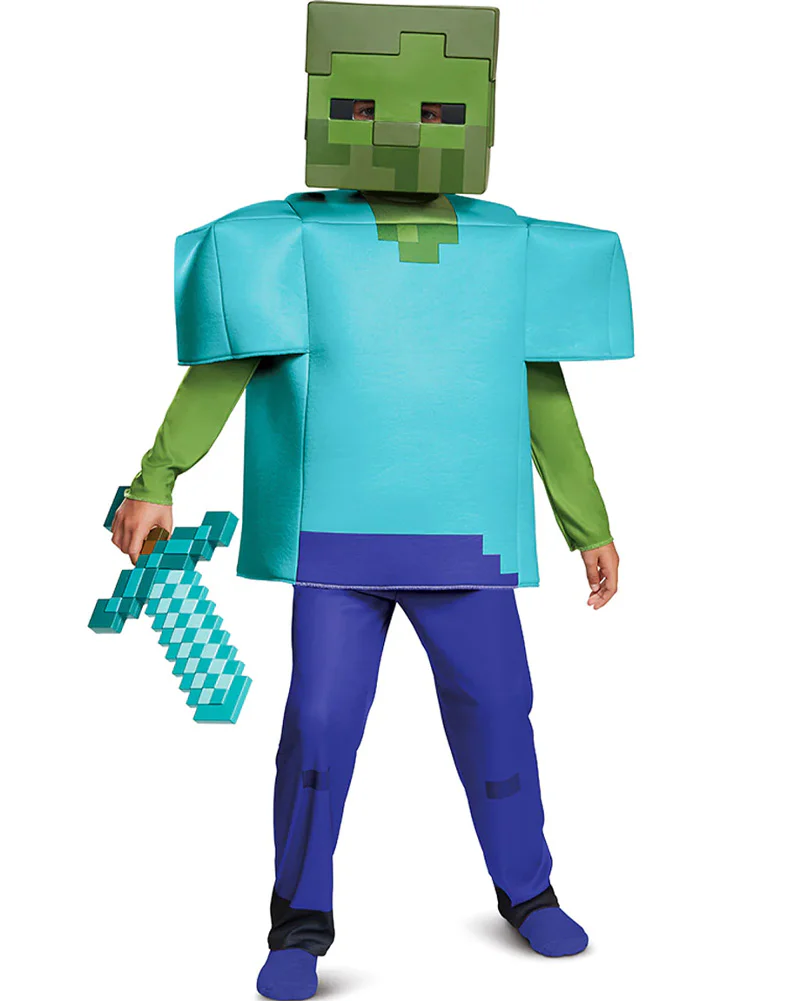Minecraft Zombie Steve Deluxe Boys Costume - Image 3