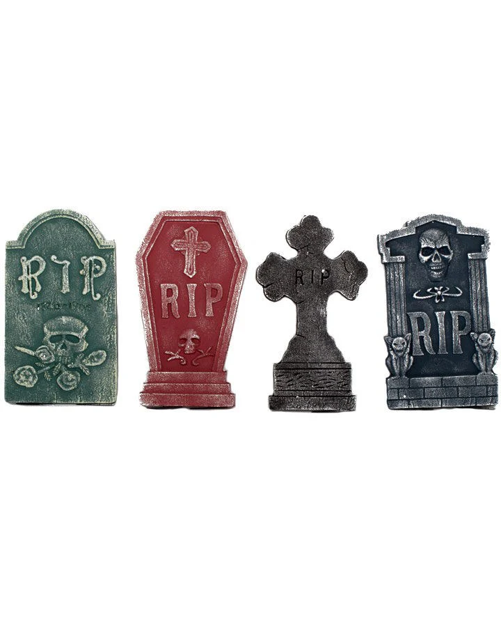 Mini Multi Coloured Tombstone 4 Piece Set