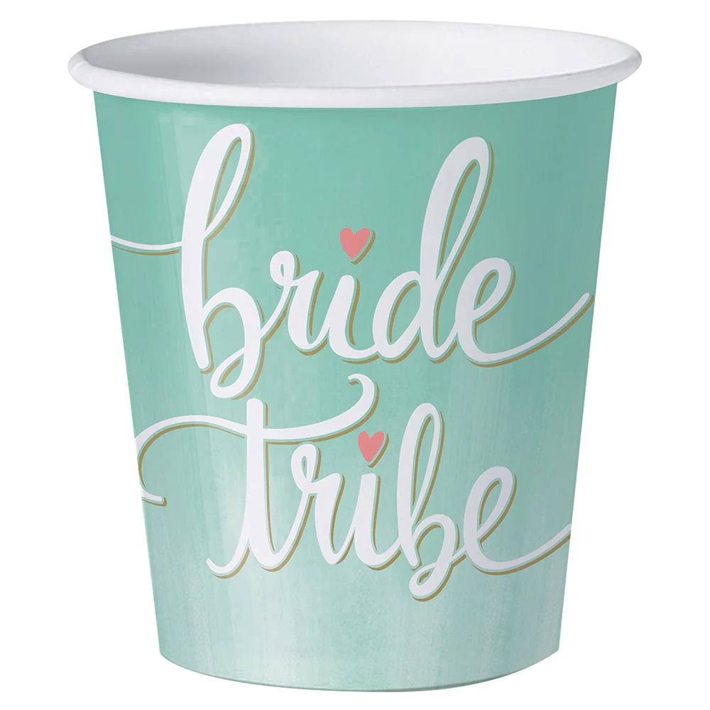 Mint To Be Bride Tribe Paper Shot Cup Pack Of 12