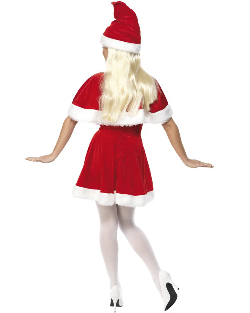 Miss Santa with Cape Womens Christmas Costume - Image 3