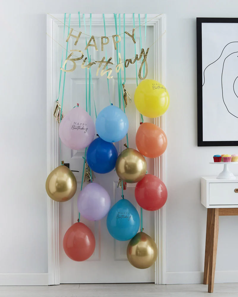 Mix It Up Brights Foiled Happy Birthday Balloon Door Kit - Image 2