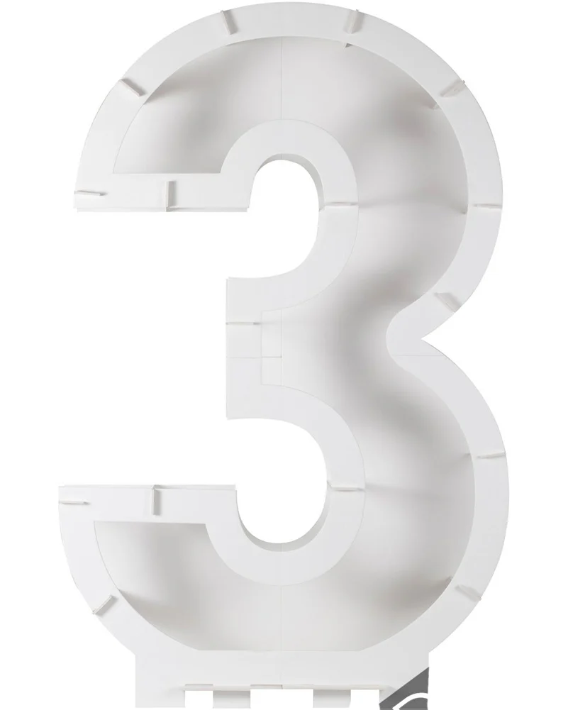 Mix It Up Number 3 Balloon Kit