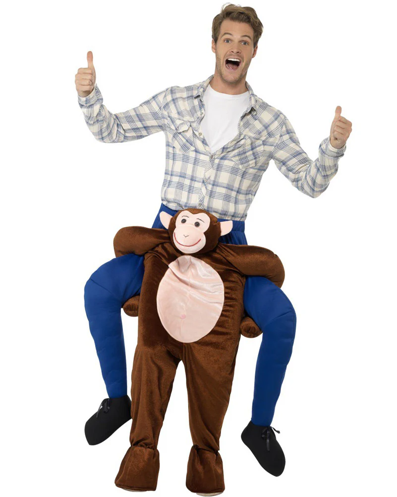 Monkey Piggyback Mens Costume