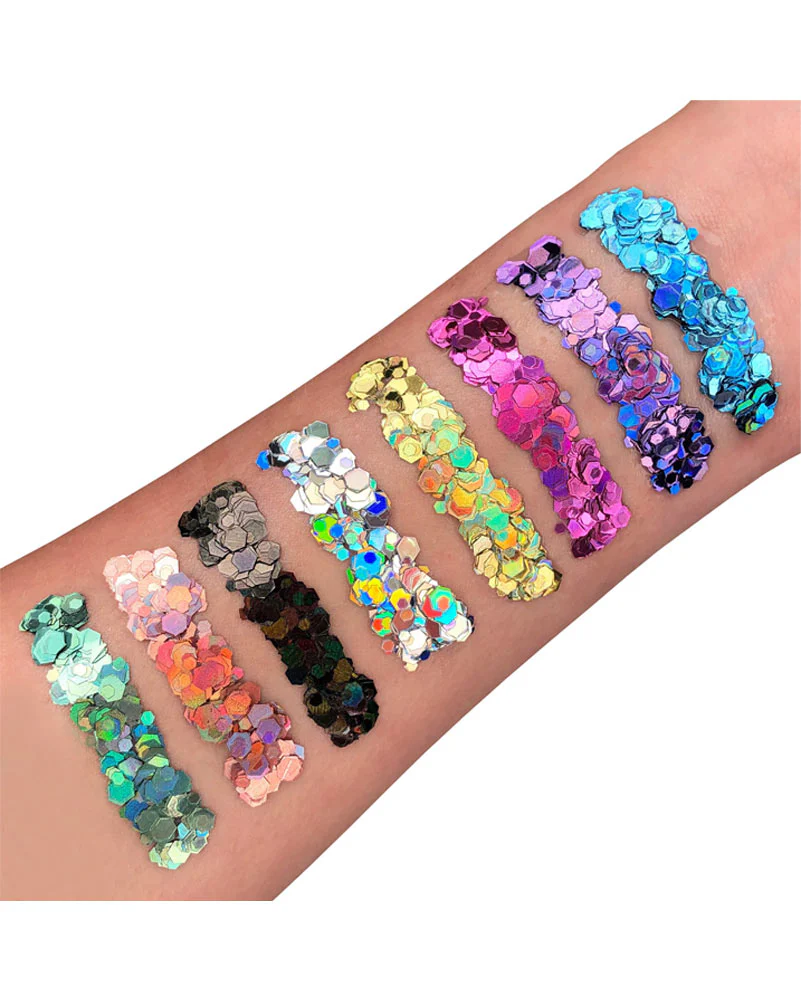 Moon Glitter Black Holographic Chunky Body Glitter 3g - Image 2