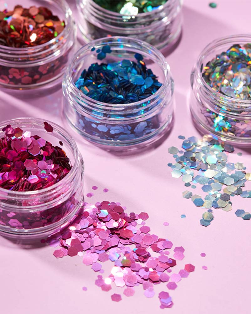 Moon Glitter Silver Holographic Chunky Body Glitter 3g - Image 3