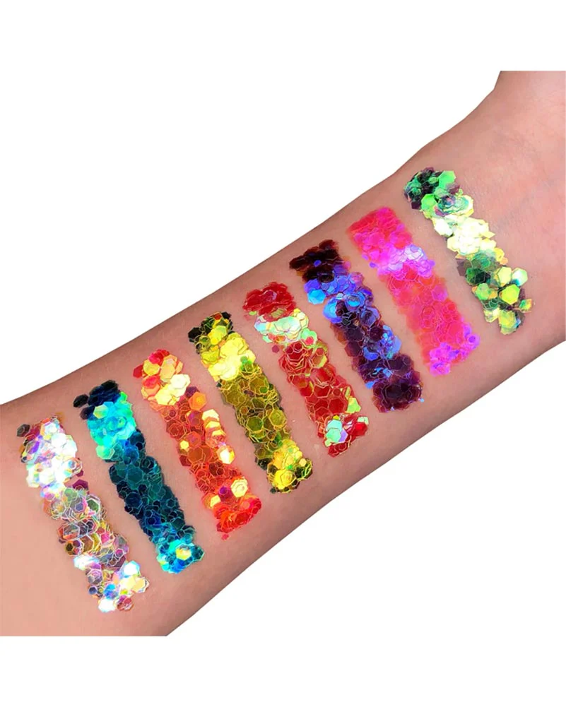 Moon Glitter White Iridescent Chunky Body Glitter 3g - Image 2