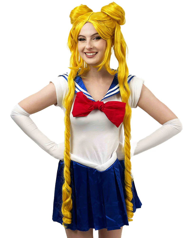 Moon Guardian Sailor Long Yellow Gold Premium Cosplay Wig - Image 3