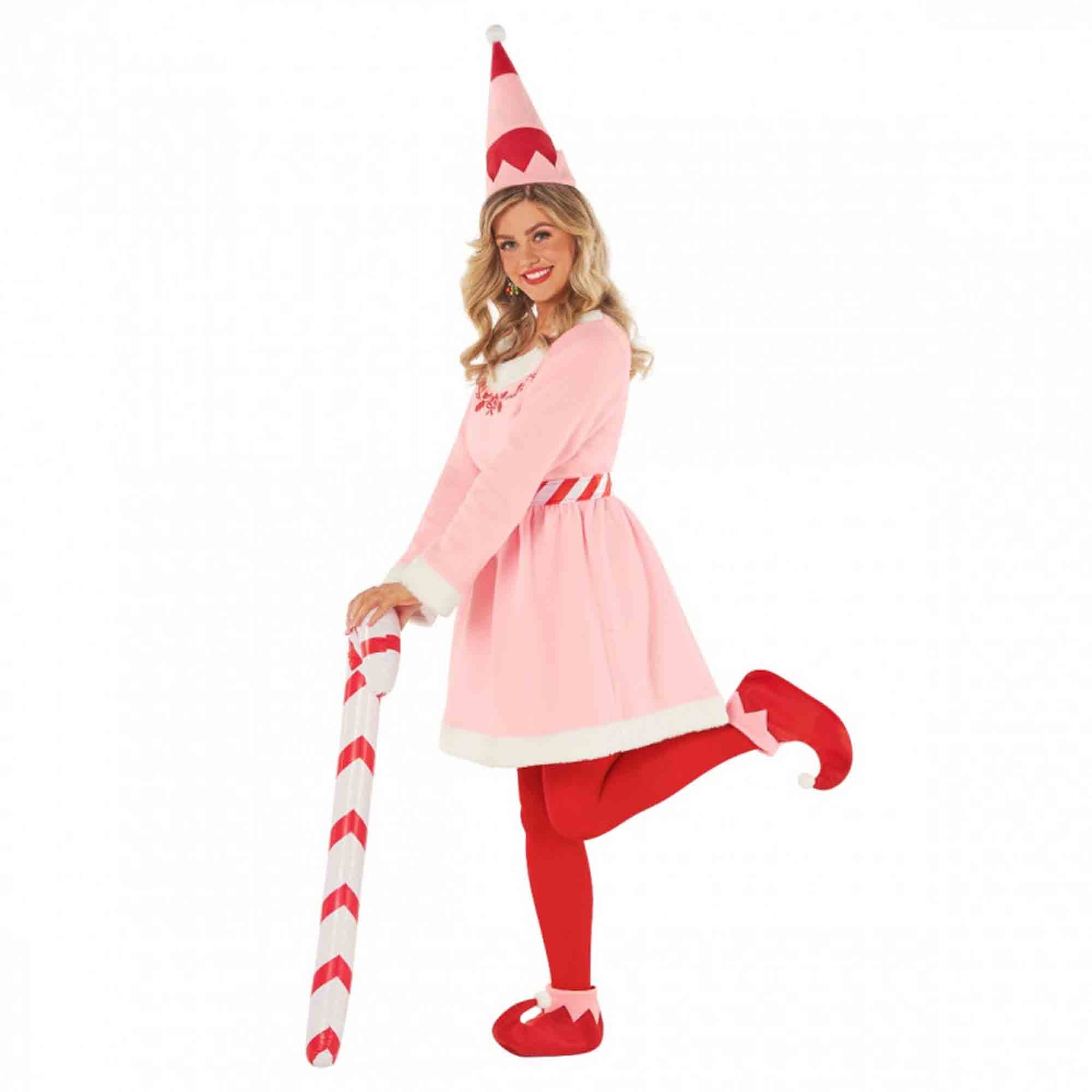 Morph Costume Christmas Elf Pink Dress Womens Christmas Costume Size 8-10