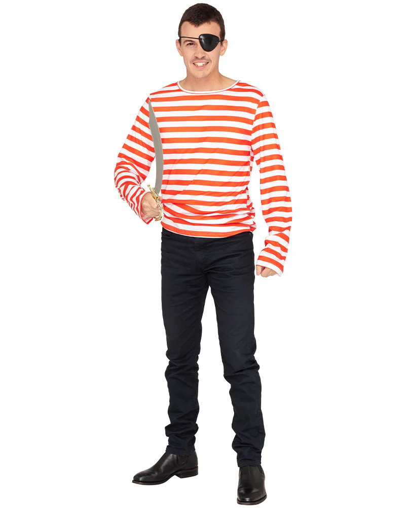 Multi Character Red and White Striped Book Week Shirt - Image 2
