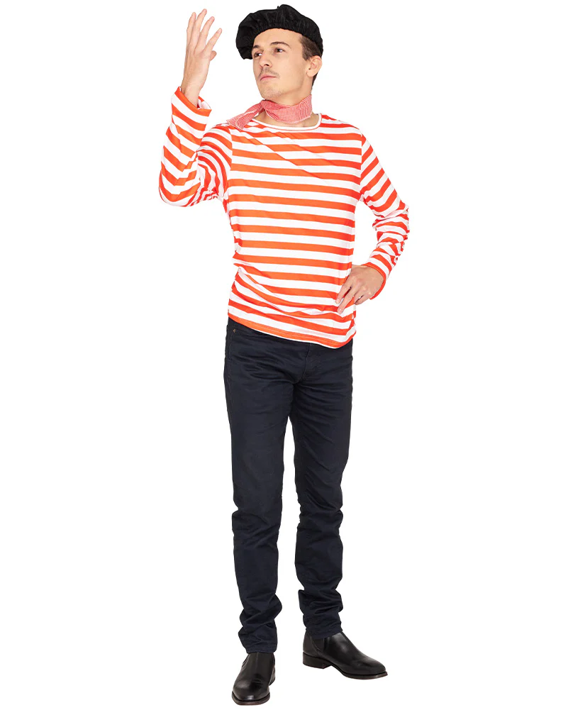 Multi Character Red and White Striped Book Week Shirt - Image 3
