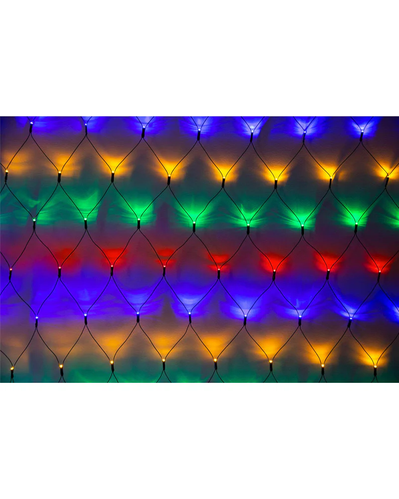 Multi-Coloured 720 Piece LED Net Christmas Lights 2.4m x 3.6m - Image 2