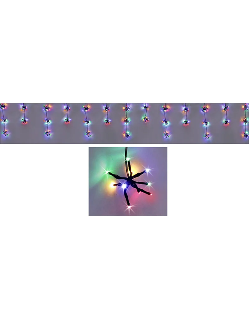Multi-Coloured LED Starbursts Curtain 3.6m - Image 2