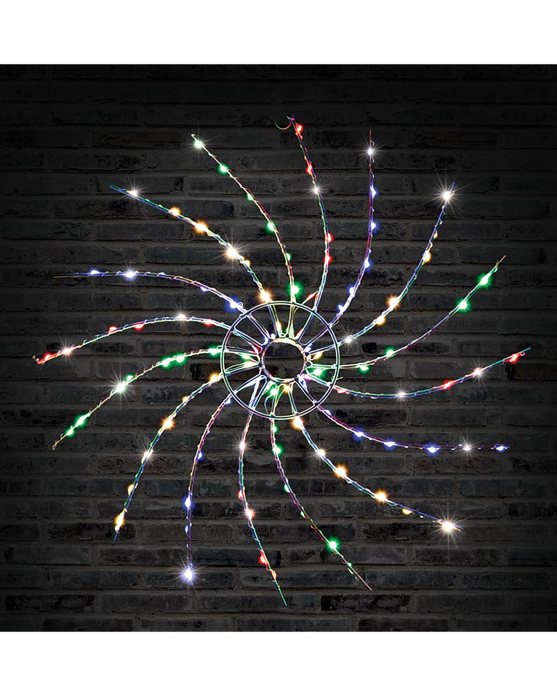 Multi-Coloured Starry Spinner LED Christmas Light 50cm - Image 3