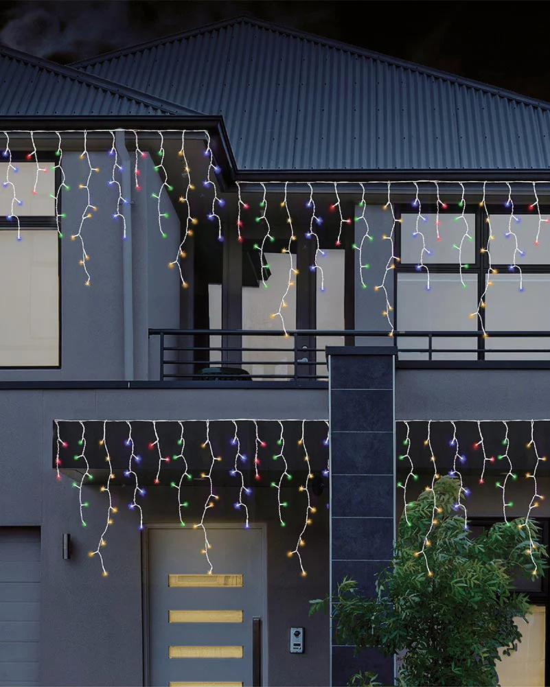 Multicolour 480 Piece Christmas LED Snowing Icicle Lights 11.9m - Image 2