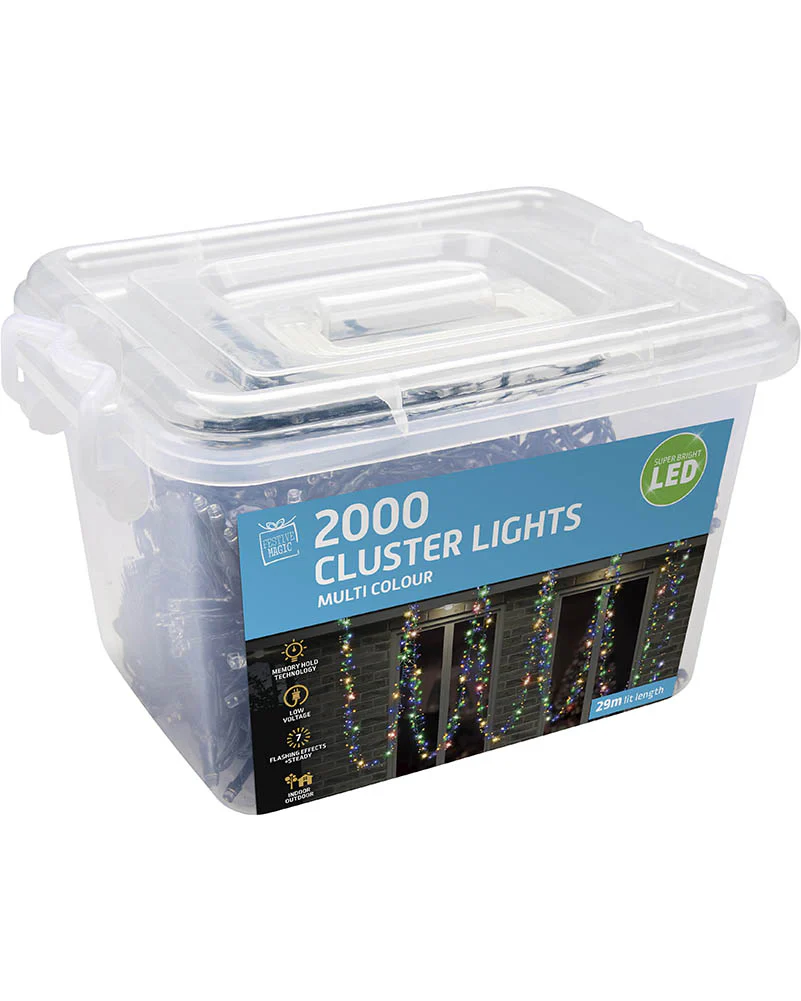 Multicolour Cluster Lights 2000 Piece LED Lights - Image 2