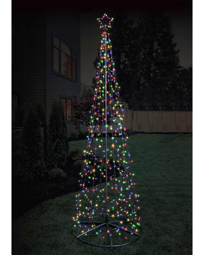 Multicolour Front Yard Net Light Tree LED Christmas Lights 3m