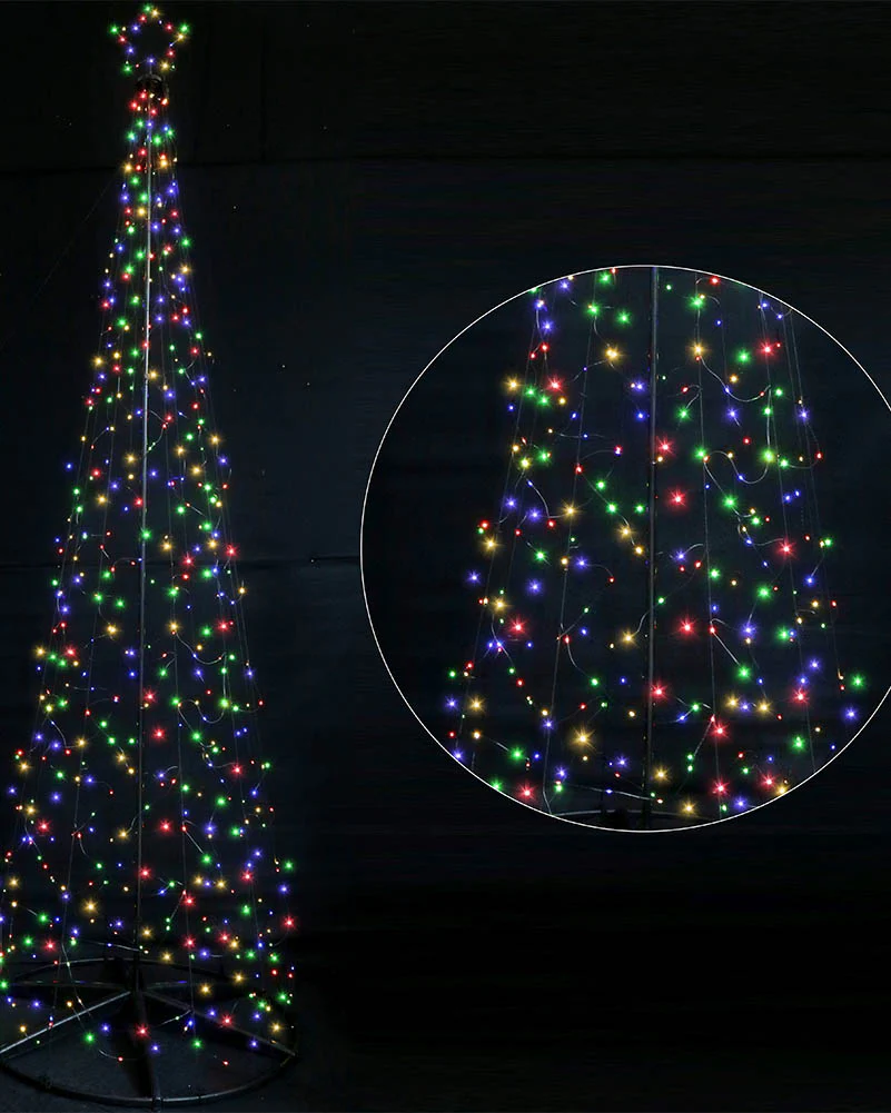 Multicolour Front Yard Net Light Tree LED Christmas Lights 3m - Image 3