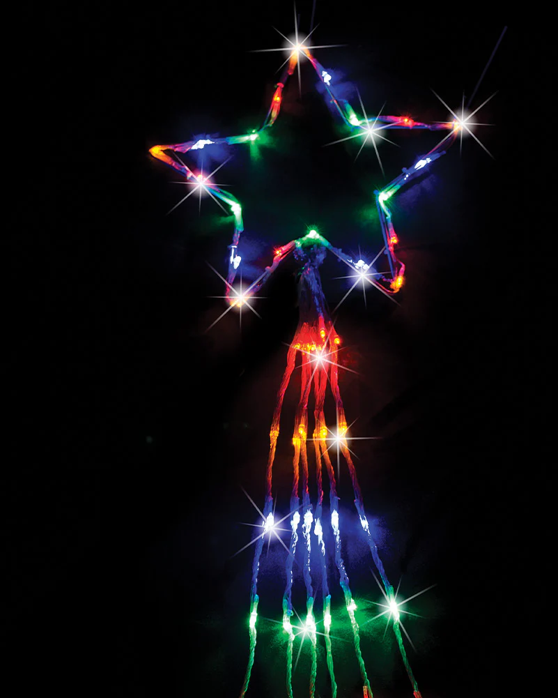 Multicolour LED Waterfall Star 200 Piece 3m - Image 4