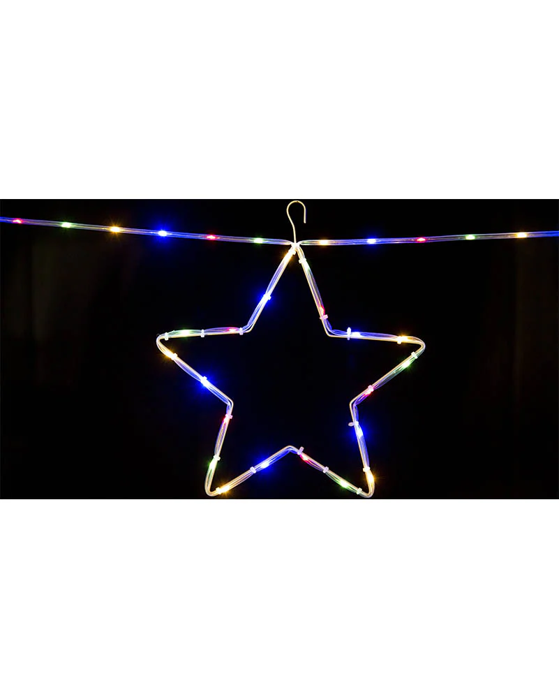 Multicolour Star Chain Tubelight Solar LED Christmas Lights - Image 4