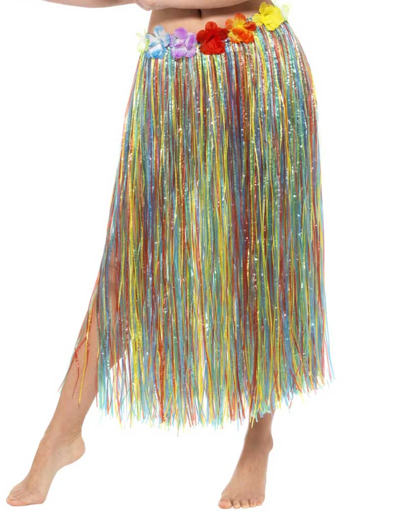Multicoloured Hawaiian Hula Skirt - Image 2