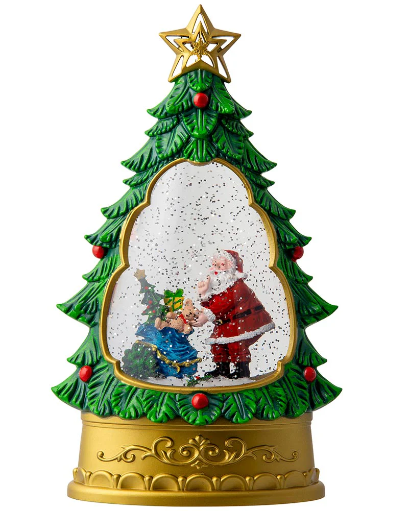 Musical Christmas Tree Glitter Swirl Christmas Decoration 28cm - Image 2