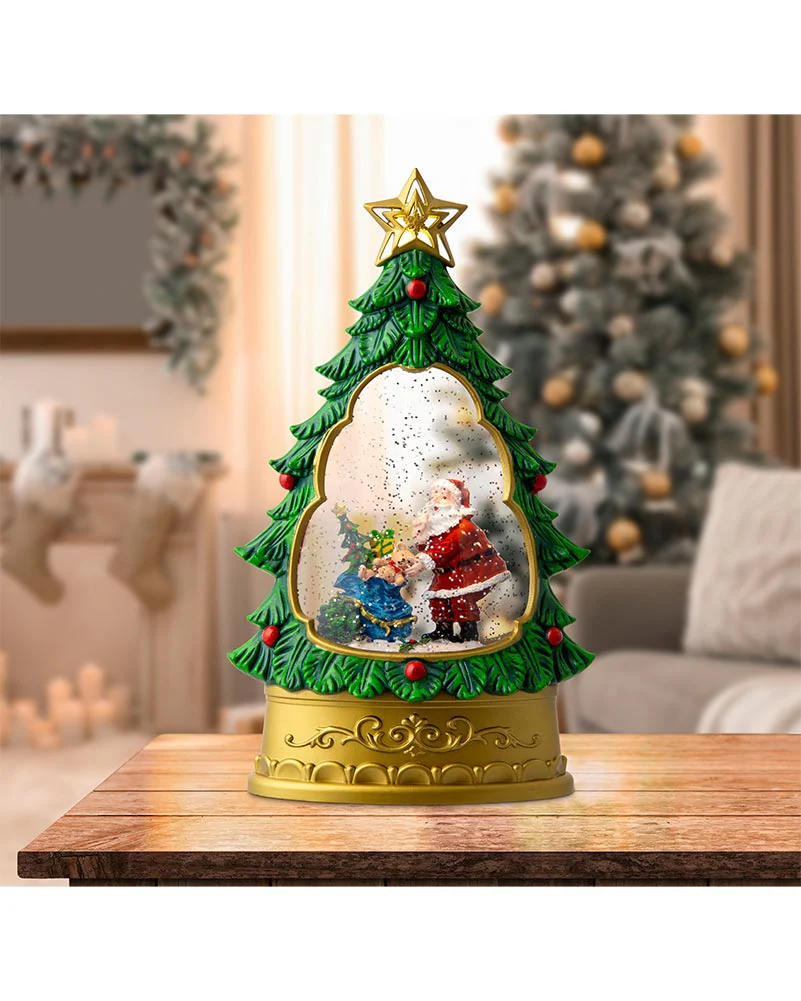 Musical Christmas Tree Glitter Swirl Christmas Decoration 28cm - Image 3